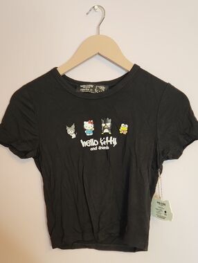 Hello Kitty & Friends Black Graphic Tee, size S